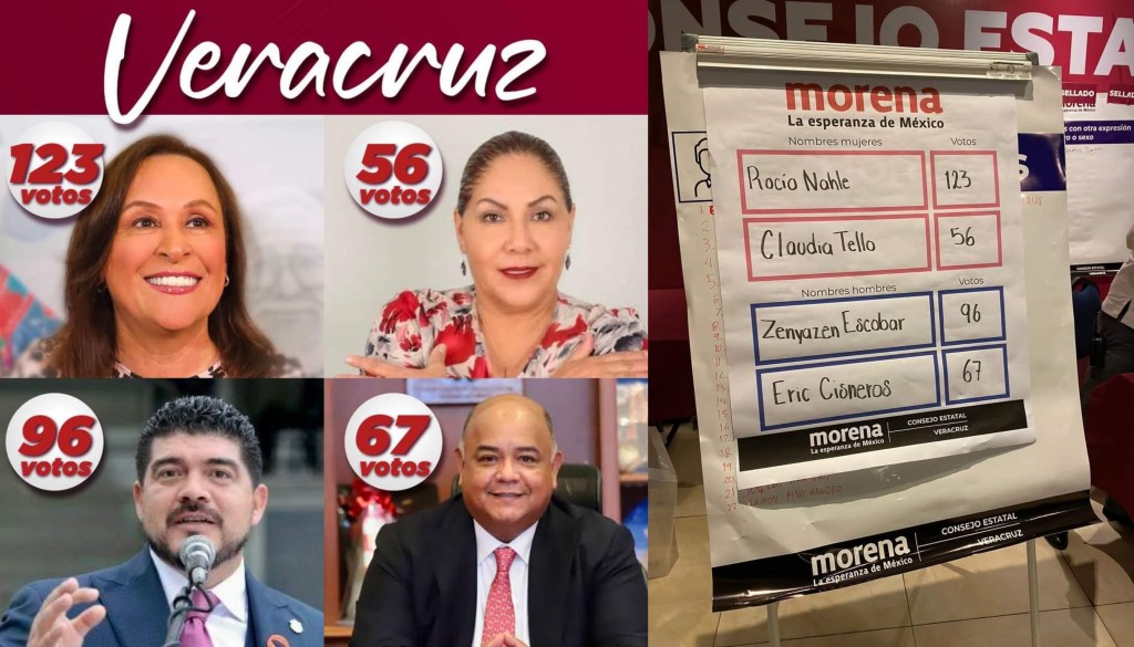 Nahle, Zenyazen, Cisneros y Tello, los electos por el Consejo Estatal de Morena&nbsp;Veracruz