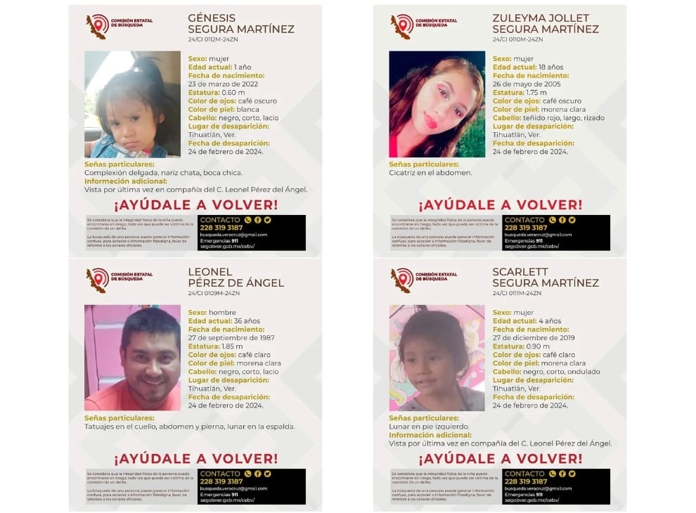 Familia de Tihuatlán está desaparecida desde el 24 de&nbsp;febrero